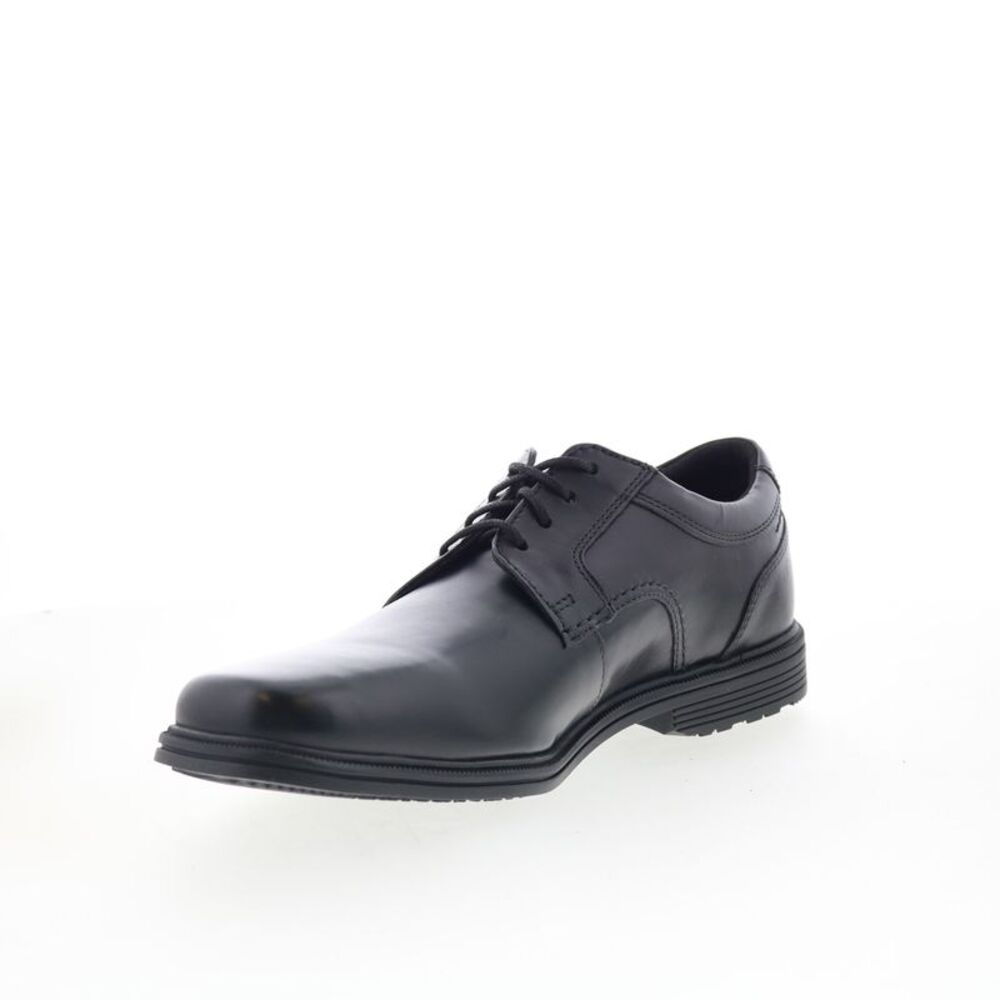Rockport Mens Robinsyn Waterproof Plain Toe Black Shoes (NWT) - Picture 4 of 7